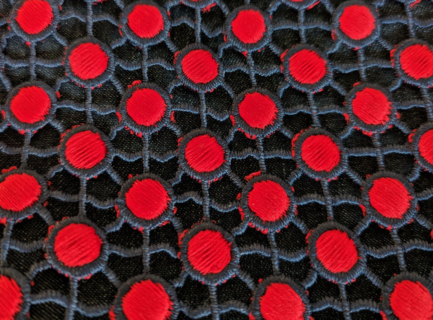 Red Guipure Lace Bag