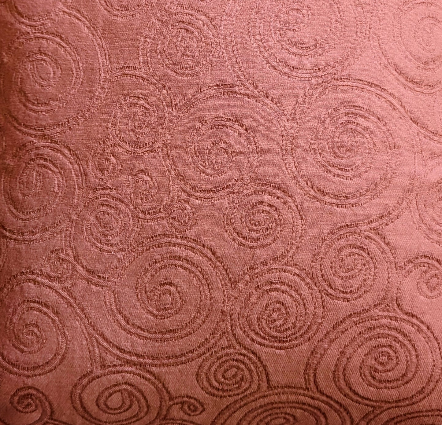 Rose Mauve Swirl Woven Cotton Cushion Cover