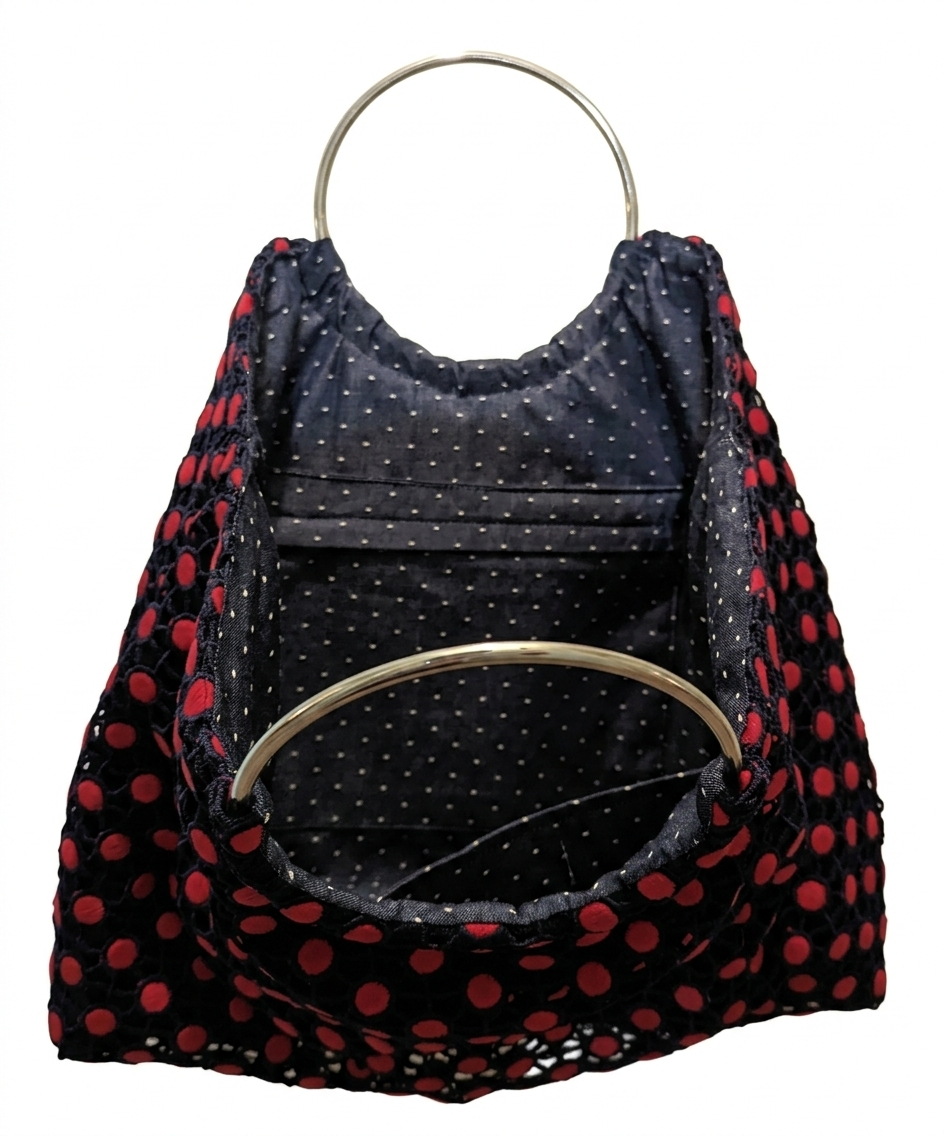 Red Guipure Lace Bag