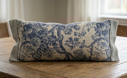 Vintage Brunschwig & Fils Victoria's Garden Toile Linen Sham Pillow