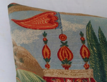 Vintage Duralee Caravan Of Indian Moguls Cushion Cover