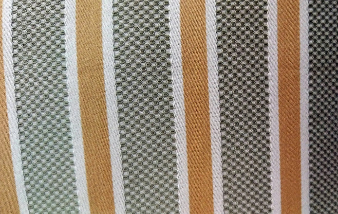 Vintage Kravet Green & Beige Stripe Woven Cotton Cushion Cover