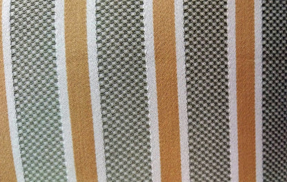 Vintage Kravet Green & Beige Stripe Woven Cotton Cushion Cover