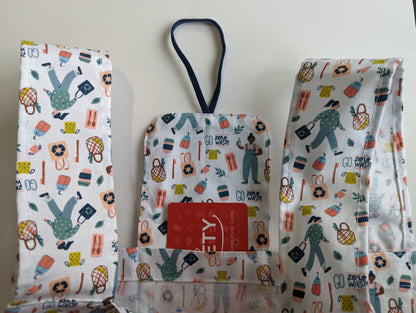 Foldable Tote Bag - Go 0 Waste Recycle Toss