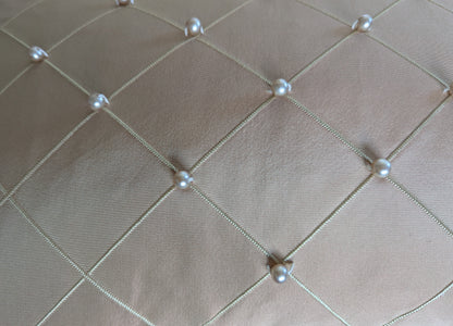 Vintage Kravet with Hand-stitched Genuine Pearls
