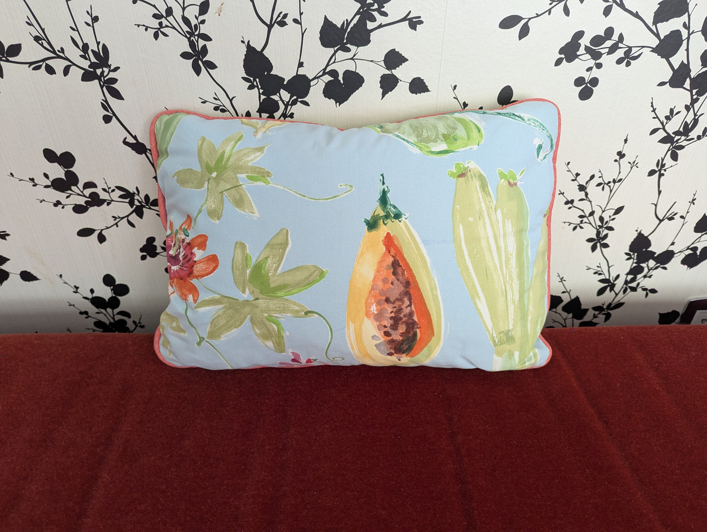 Vintage Lee Jofa Polinesian Still Life Pillow