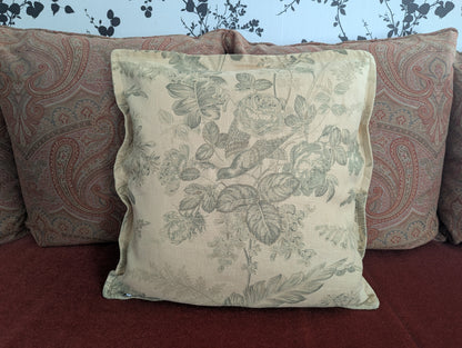 Vintage World Linen Birds Cushion Cover