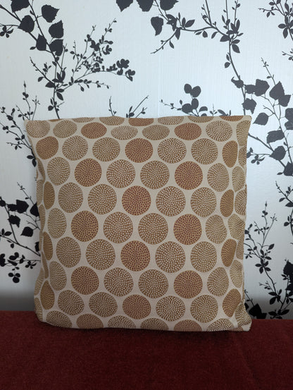 Vintage Rodolf Op-Art in Caramel Cushion Cover