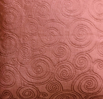 Rose Mauve Swirl Woven Cotton Cushion Cover