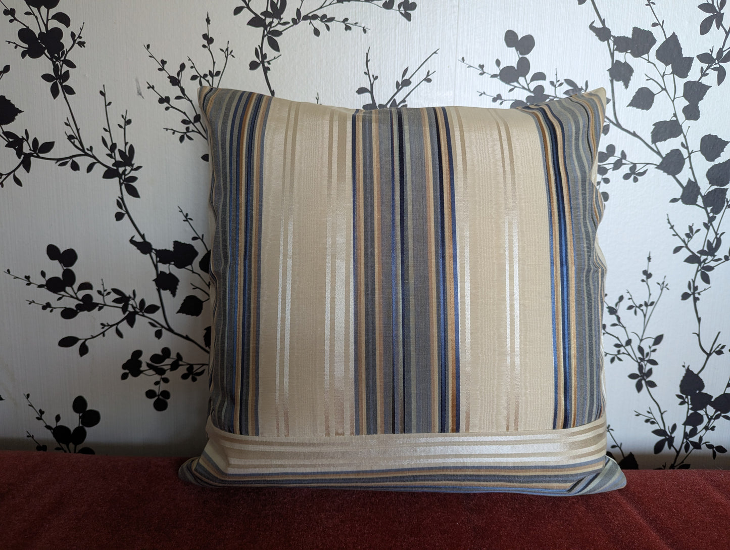 Vintage Greff Moire Largo Stripe Cushion Cover