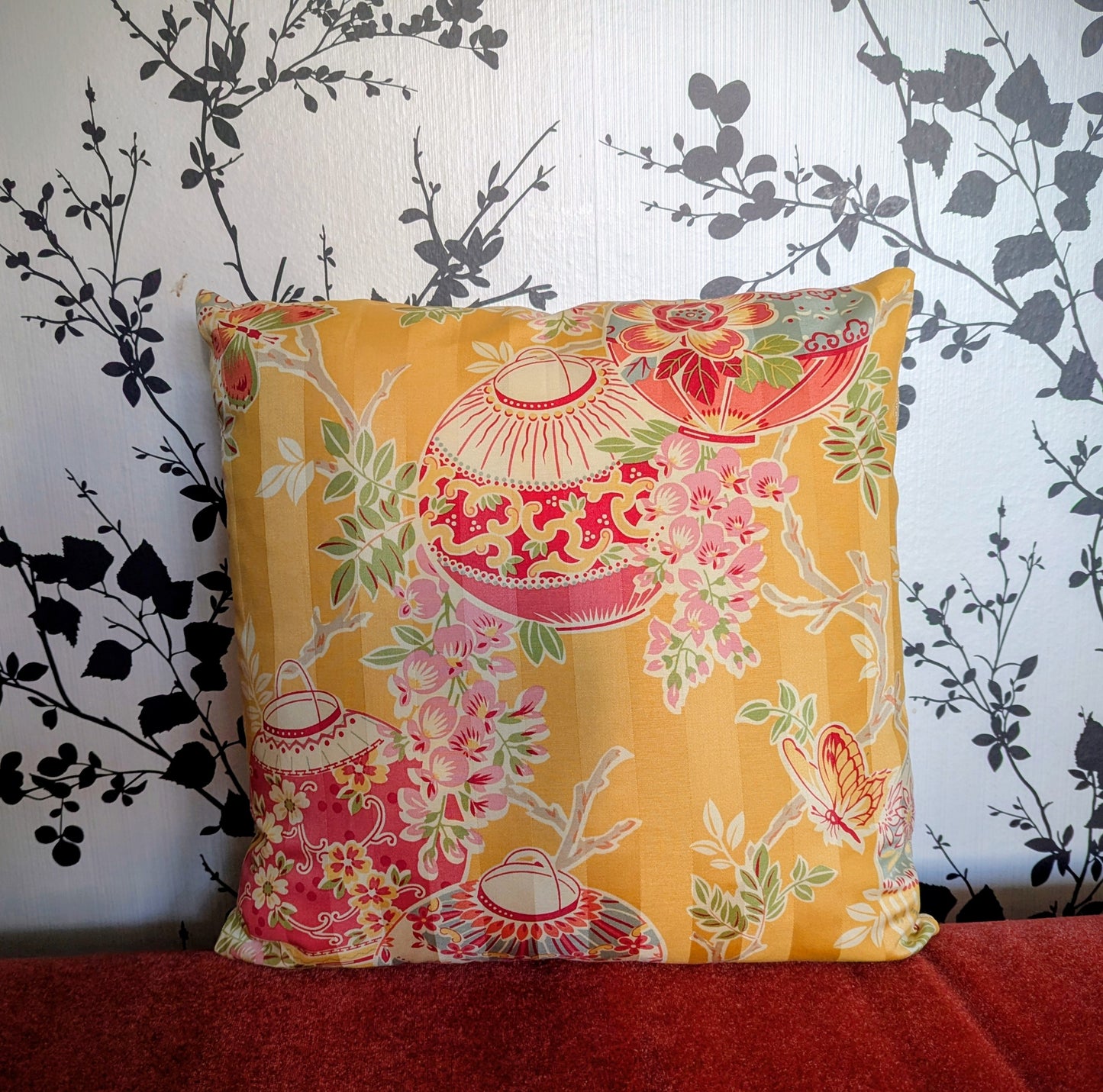Japanese Lantern Bon-Festival Cotton Cushion Cover