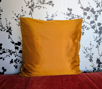 Saffron Sunset Silk Dupioni Cushion Cover