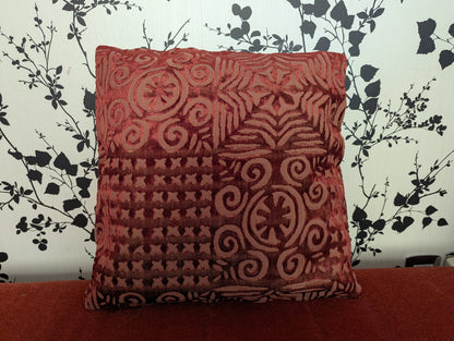 Arabesque Brick Colour Chenille Cushion Cover