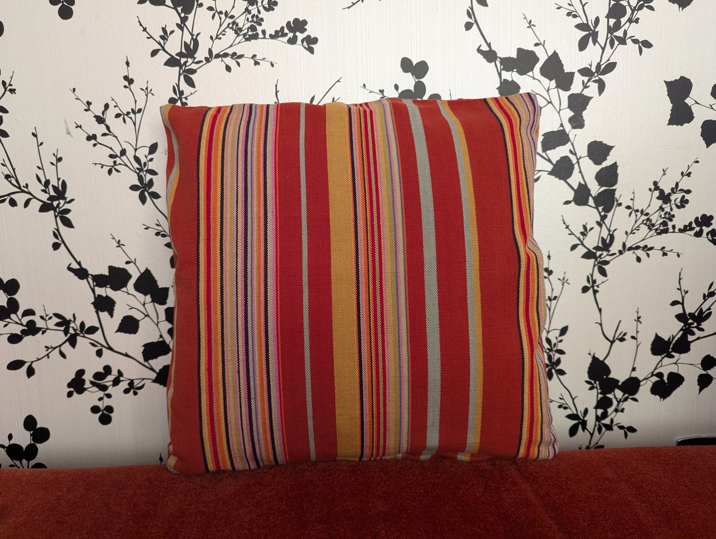 Vintage Malabar Persian Stripe Cotton Cushion Cover