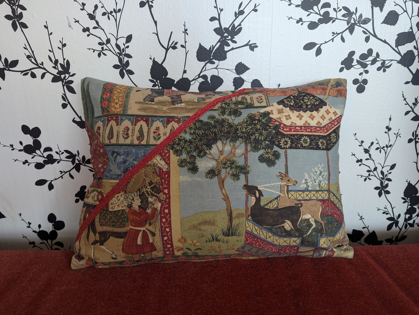 Vintage Duralee Caravan of Indian Moguls Cushion Cover