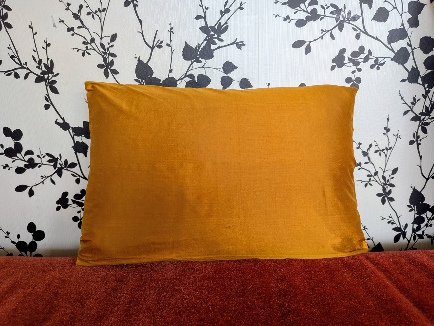 Saffron Sunset Silk Dupioni Cushion Cover