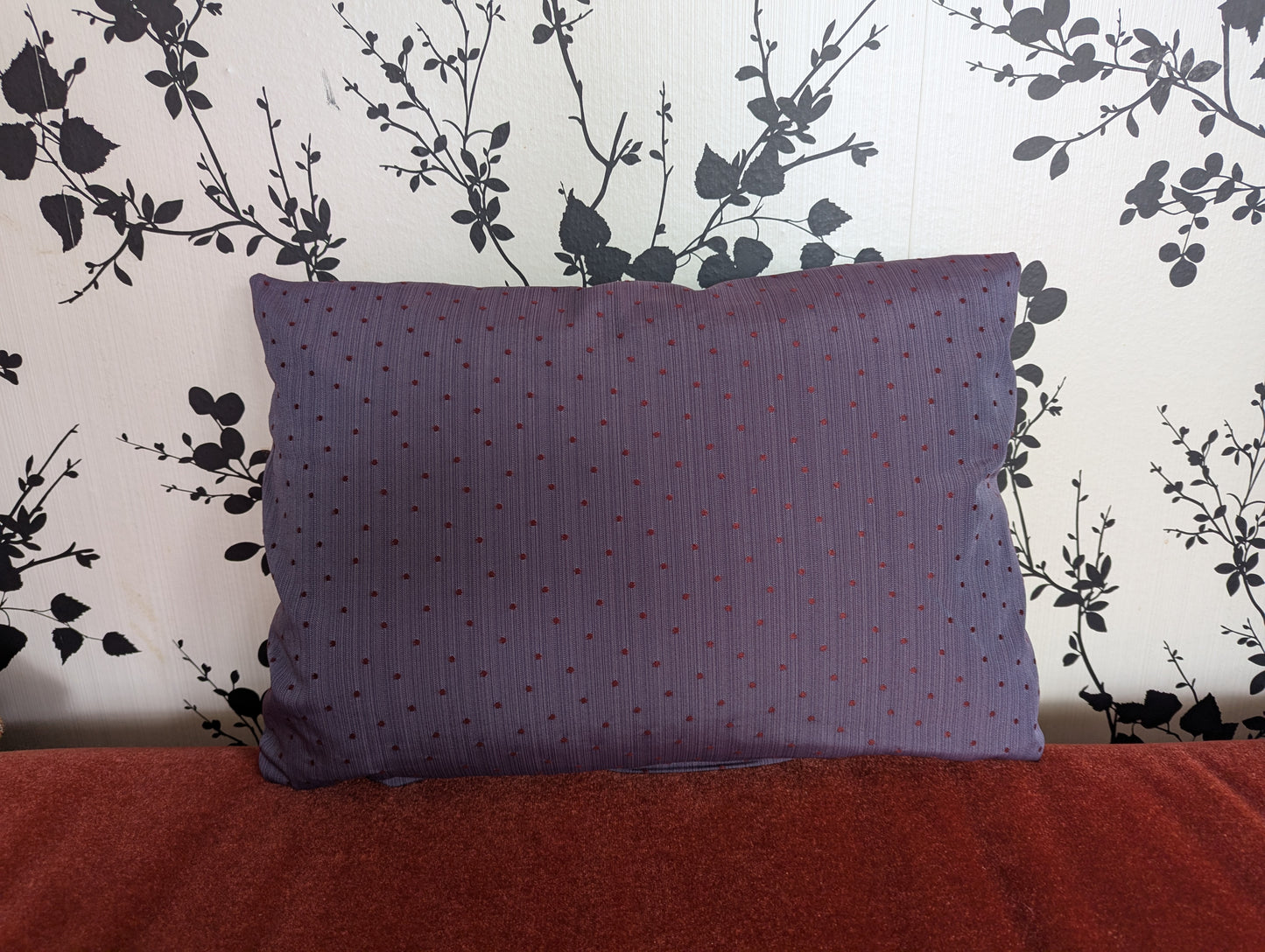 Fireflies at Twilight Dark Purple Small Dots Cushion Cover