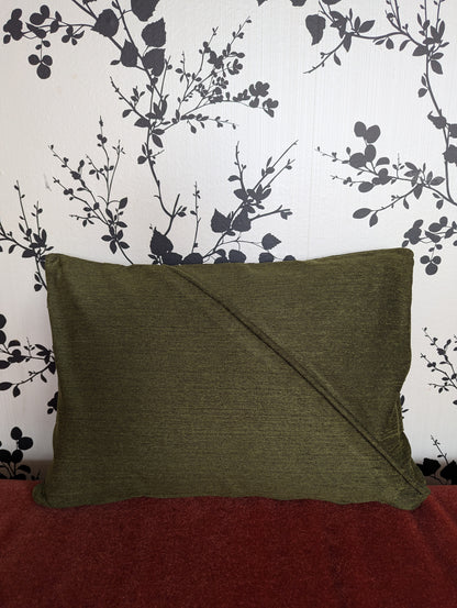 Vintage Sanderson Upholstery Fabric Moss Green Cushion Cover