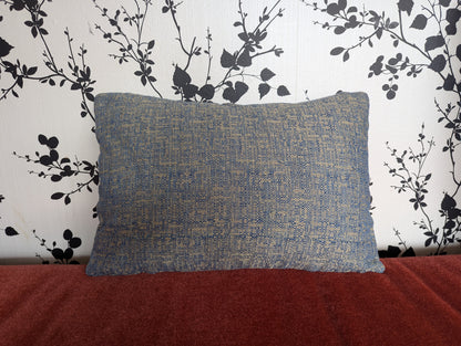 Vintage Fabricut Navy Woven Cotton Cushion Cover