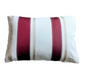 Burgundy & Beige Wide Stripe Vintage Fabricut Cotton Cushion Cover