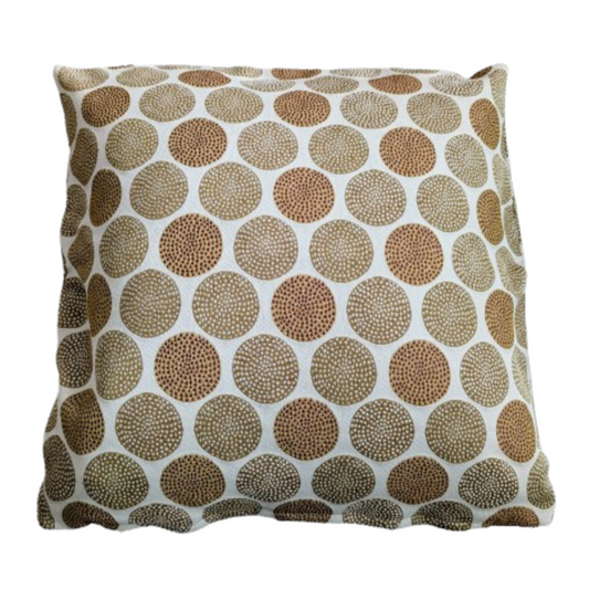 Vintage Rodolf Op-Art in Caramel Cushion Cover