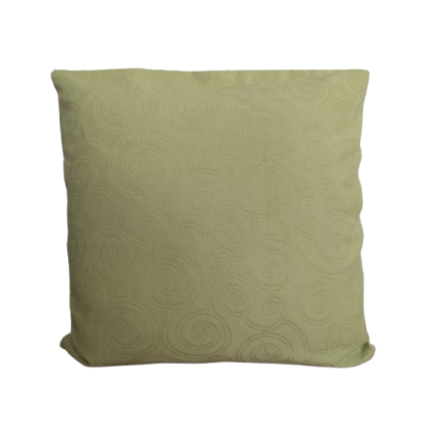 Lime Swirl Woven Cotton Cushion Cover