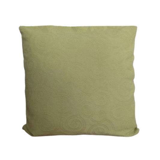 Lime Swirl Woven Cotton Cushion Cover