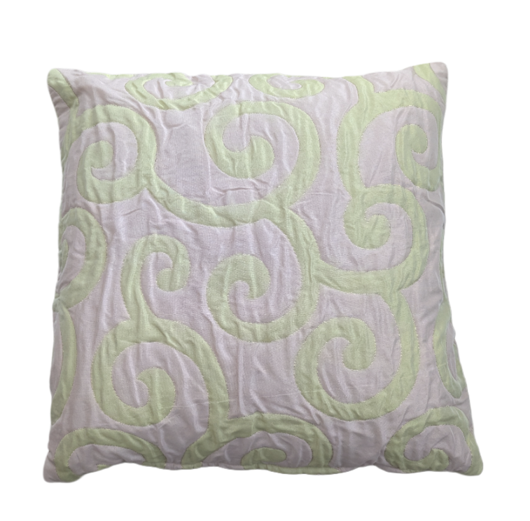 Quilted Swirls Pink Cushion Cover