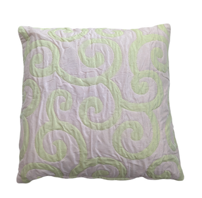 Quilted Swirls Pink Cushion Cover