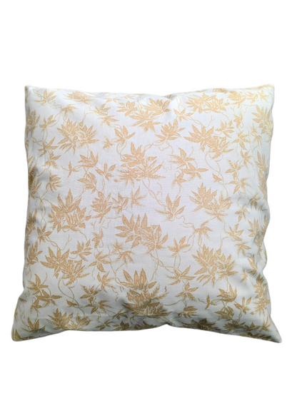 Vintage Clarence House Leaves in Ivory Cushion Cover