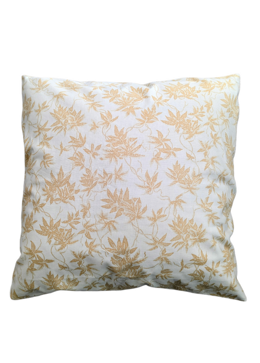Vintage Clarence House Leaves in Ivory Cushion Cover
