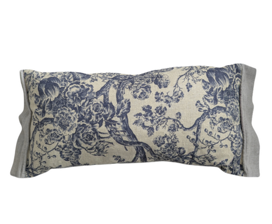 Vintage Brunschwig & Fils Victoria's Garden Toile Linen Sham Pillow
