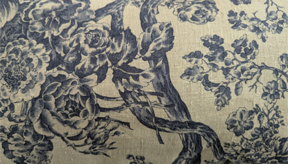 Vintage Brunschwig & Fils Victoria's Garden Toile Linen Sham Pillow