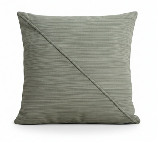 Sunbrella Outddor Green Shimofuri Piped Cushion Cover