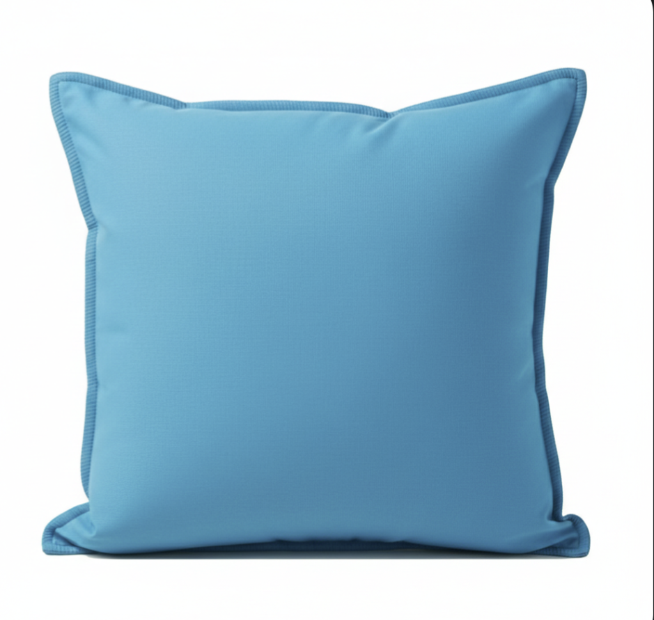 Brunschwig & Fils Outdoor Azure Blue Cushion Cover