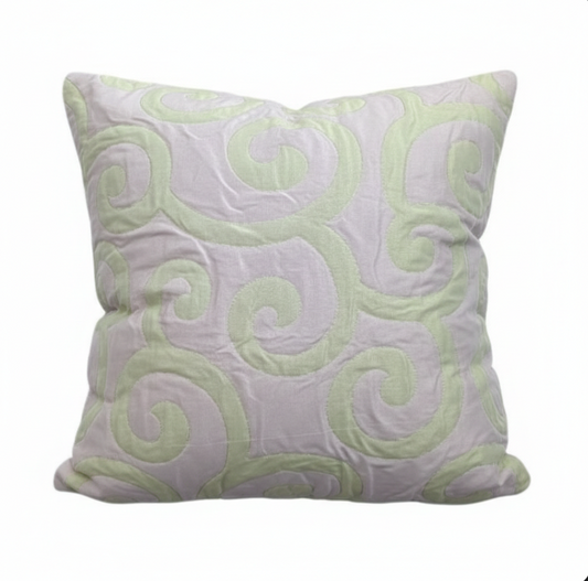 Quilted Swirls Pink Cushion Cover