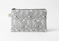 Lined Cotton Zipper Pouch -Dalmation