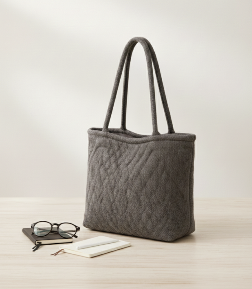 Sashiko Quilted Tote Bag