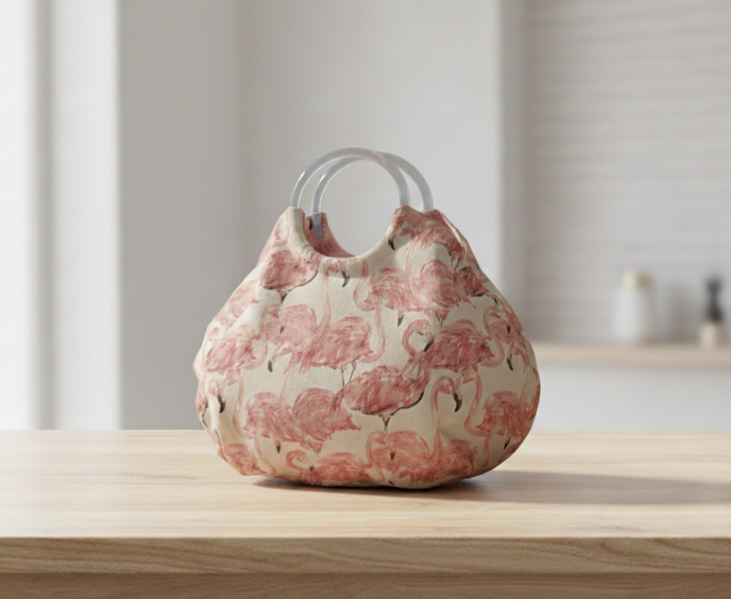 Resin Handle Bag - Flamingo