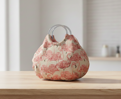Resin Handle Bag - Flamingo