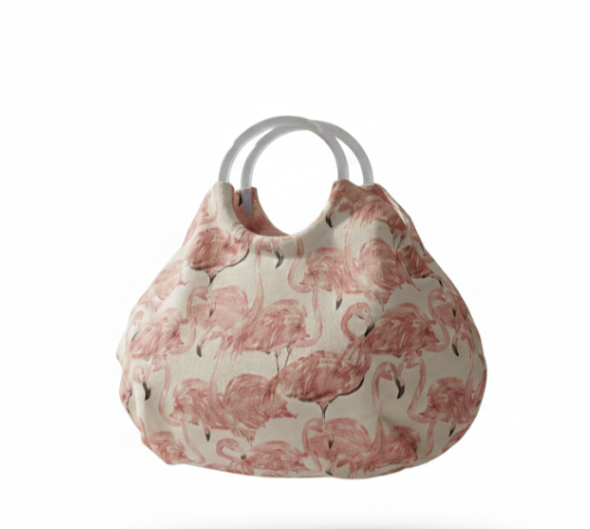 Resin Handle Bag - Flamingo