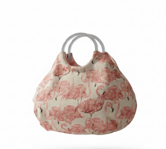 Resin Handle Bag - Flamingo