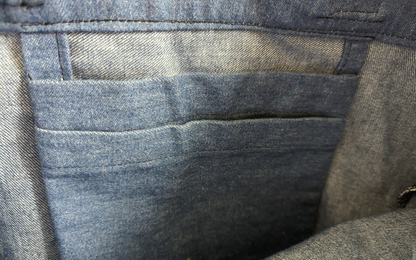 Denim Tote Bag - Jeans stitched Pockets