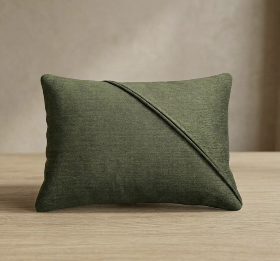 Vintage Sanderson Upholstery Fabric Moss Green Cushion Cover