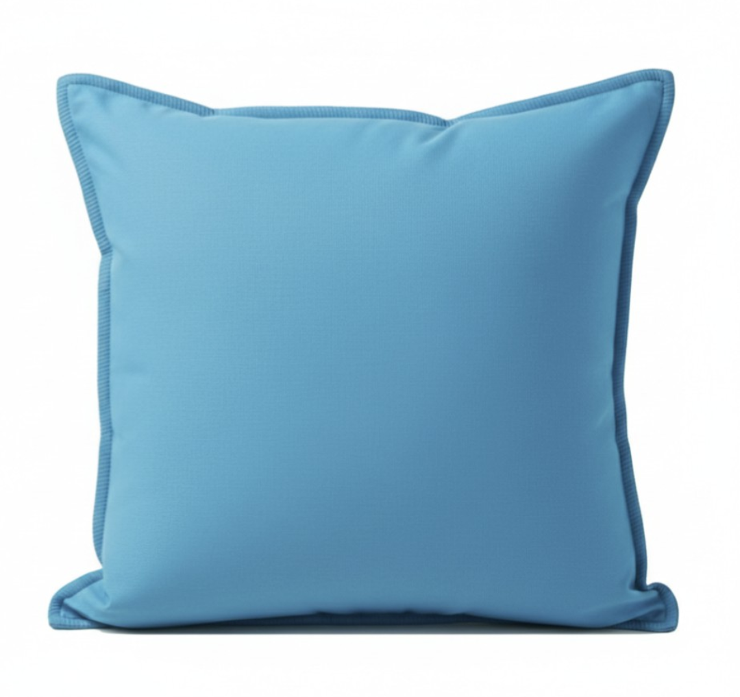 Brunschwig & Fils Outdoor Azure Blue Cushion Cover