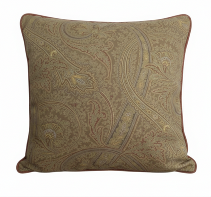Autumn Paisley Cotton Cushion Cover
