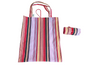 Forldable Tote Bag - Pink Stripe -M