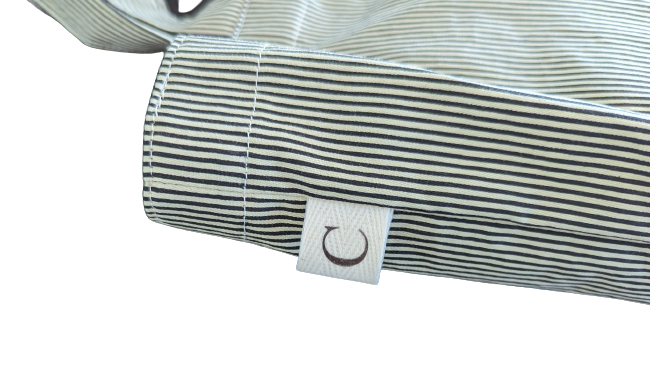 Shopping Tote Bag - Green Stripe -M