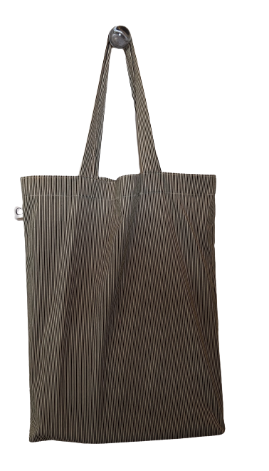 Shopping Tote Bag - Green Stripe -M