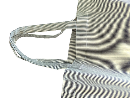 Shopping Tote Bag - Green Stripe -M